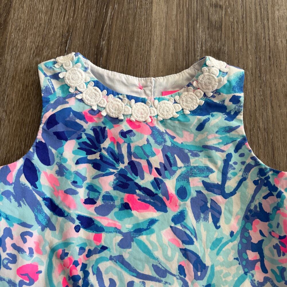 Lilly Pulitzer Baby Girl Shift Dress Breakwater Party Wave - Size: 18-24 Months - Picture 5 of 10